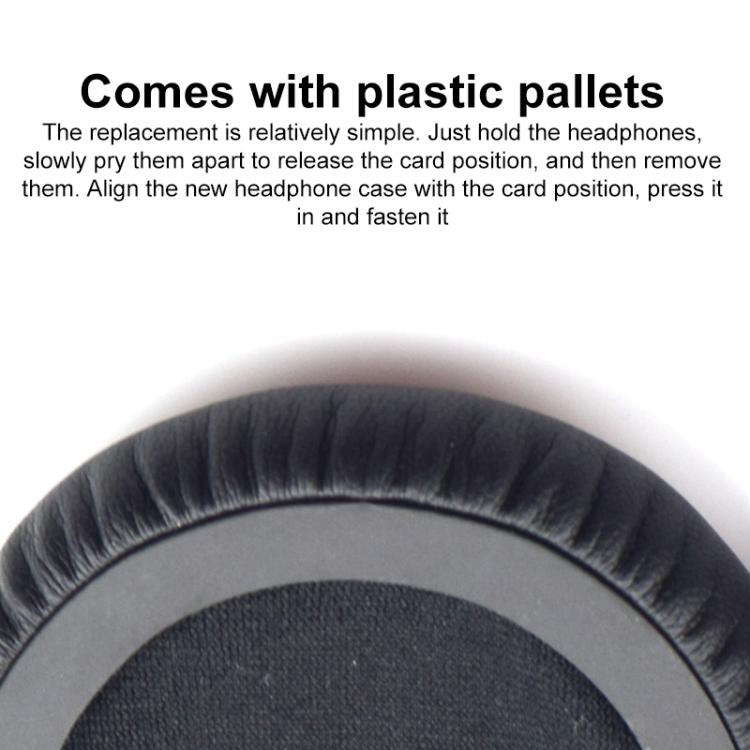 For DENON AH-MM400 2pcs Insert Lambskin Replacement Earpads(Black) by bashfashion