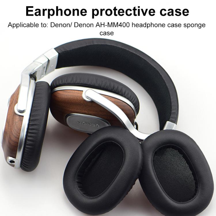 For DENON AH-MM400 2pcs Insert Lambskin Replacement Earpads(Brown) by bashfashion