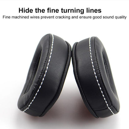 For DENON AH-D600 / D7100 1 Pair Insert Lambskin Replacement Earpads(Black) by bashfashion