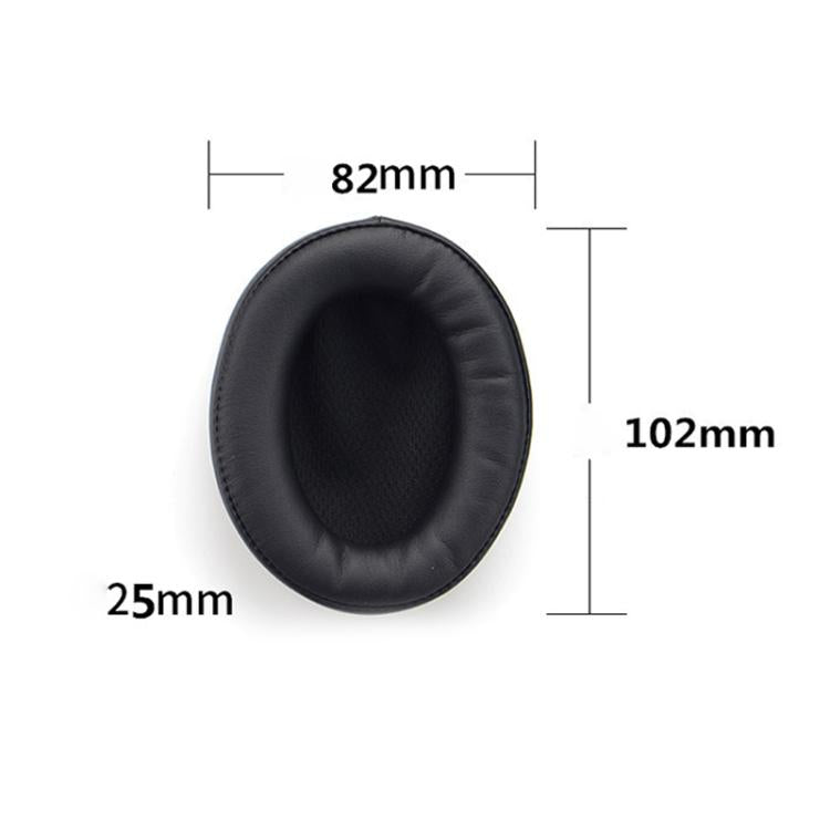 2pcs Push-on Replacement Earpads For DENON AH D1100 / AH-NC800, Material:Protein Leather(Black) by bashfashion