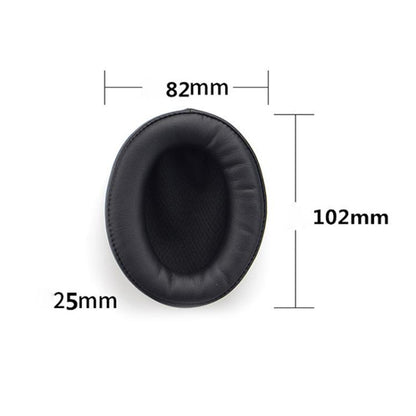 2pcs Push-on Replacement Earpads For DENON AH D1100 / AH-NC800, Material:Protein Leather(Black) by bashfashion