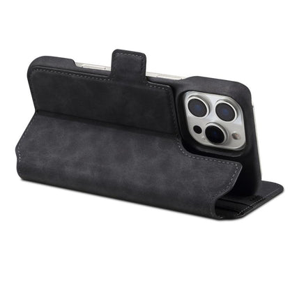 For iPhone 16 Denior B07 MagSafe Detachable Leather Phone Case(Black) by Denior