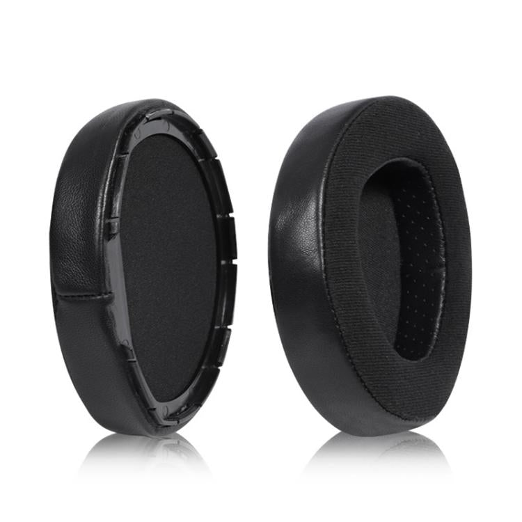 2pcs Snap-on Replacement Earpads For Sennheiser HD700, Material:Lambskin + Flannel Stitching(Black) by bashfashion