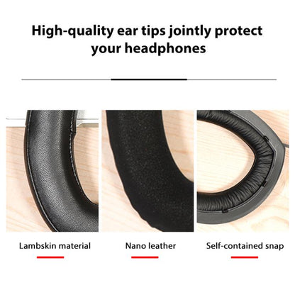 2pcs Snap-on Replacement Earpads For Sennheiser HD700, Material:Lambskin Stitching(Black) by bashfashion