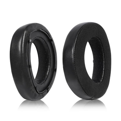 1 Pair Snap-on Replacement Earpads For Sennheiser HD800 / HD800S, Material:Lambskin + Flannel Stitching(Black) by bashfashion