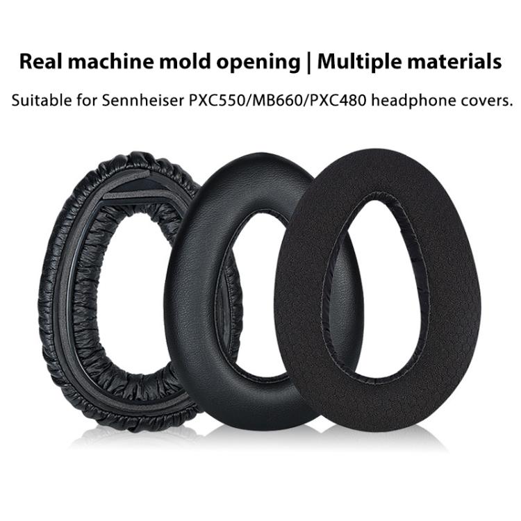 2pcs Snap-on Replacement Earpads For Sennheiser PXC550 / PXC480 / MB660, Material:Flannel(Black) by bashfashion