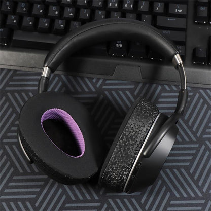 2pcs Snap-on Replacement Earpads For Sennheiser PXC550 / PXC480 / MB660, Material:Magic Ice Leather(Black Purple) by bashfashion