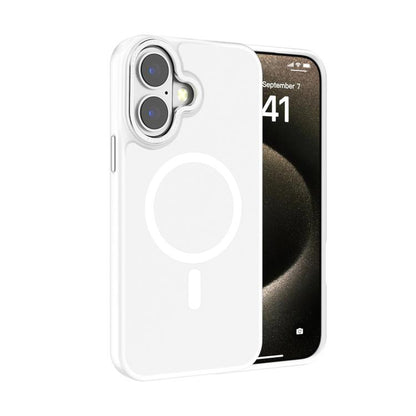For iPhone 17 Kalebol Metal Lens Frame MagSafe Frosted PC Phone Case(Frosted White) by Kalebol