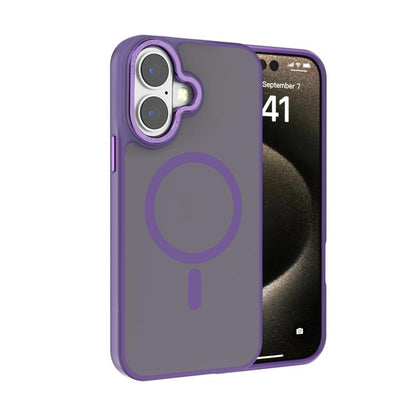 For iPhone 17 Kalebol Metal Lens Frame MagSafe Frosted PC Phone Case(Dark Purple) by Kalebol