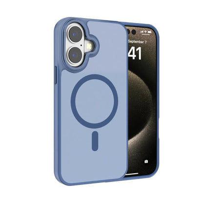 For iPhone 17 Kalebol Metal Lens Frame MagSafe Frosted PC Phone Case(Sierra Blue) by Kalebol
