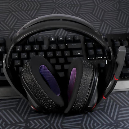 2pcs Insert Replacement Earpads For Sennheiser GSP370 / GSP300 / GSP350 / GSP305 / GSP301, Material:Weaving Mesh(Black Purple) by bashfashion