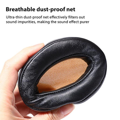 2pcs Insert Lambskin Replacement Earpads For Sennheiser MOMENTUM 2.0(Black Yellow) by bashfashion