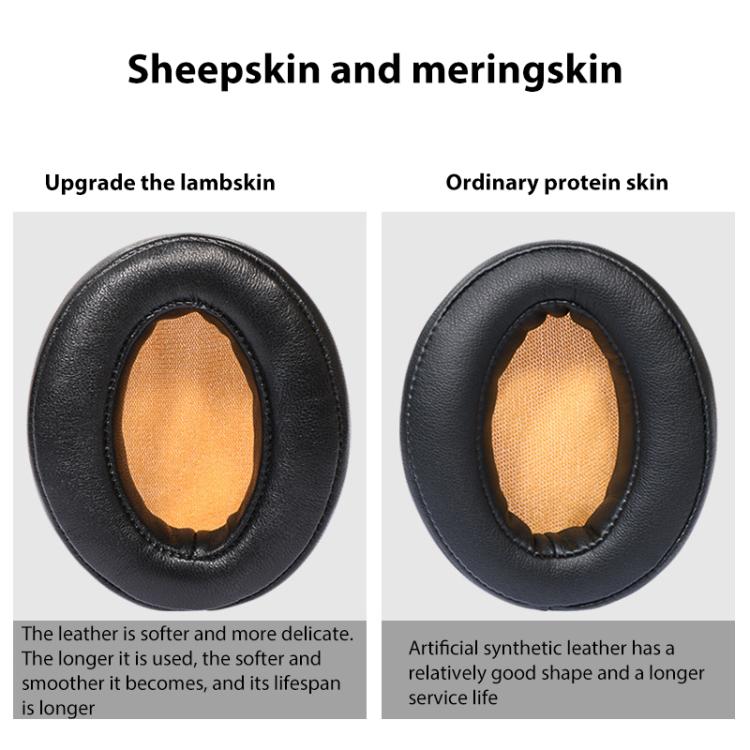 2pcs Insert Lambskin Replacement Earpads For Sennheiser MOMENTUM 2.0(Dark Brown) by bashfashion