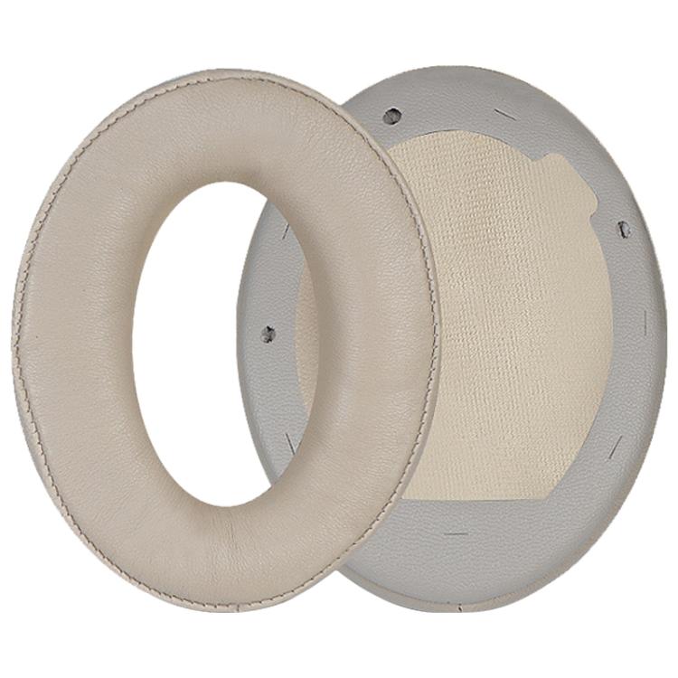 1 Pair Spliced Lambskin Earphone Replacement Earpads Pads For Sony WH-1000XM4(Champagne) by bashfashion