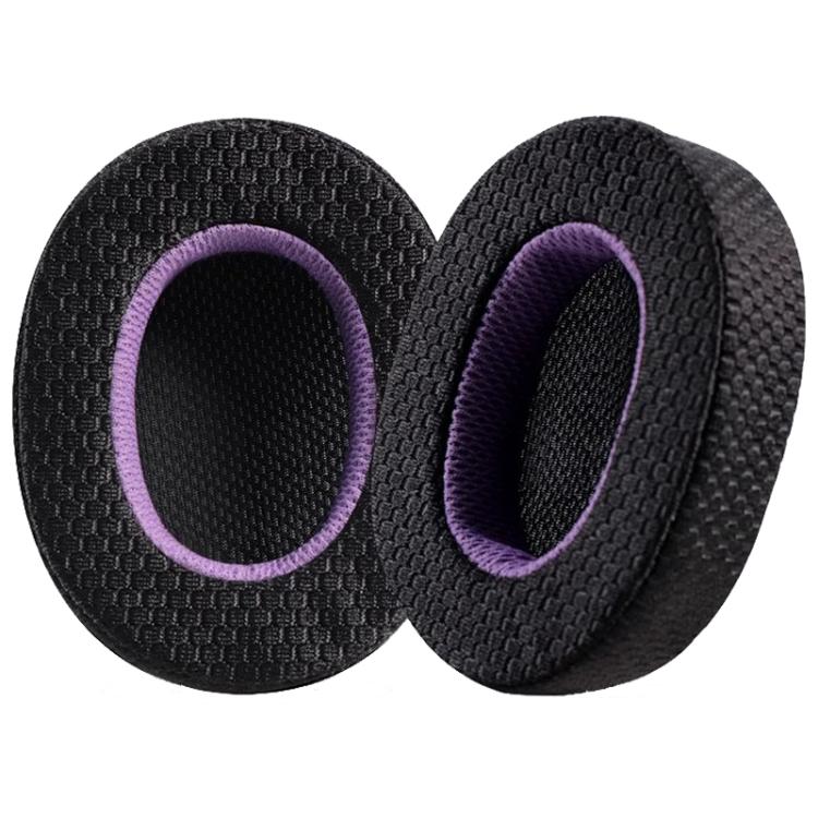 1 Pair Mesh Earphone Replacement Earpads Pads For Sony WH-1000XM5(Black Purple) by bashfashion