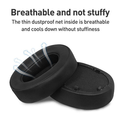 2 Pack Football Net Earphone Replacement Earpads Pads For Sony WH-1000XM5(Black) by bashfashion