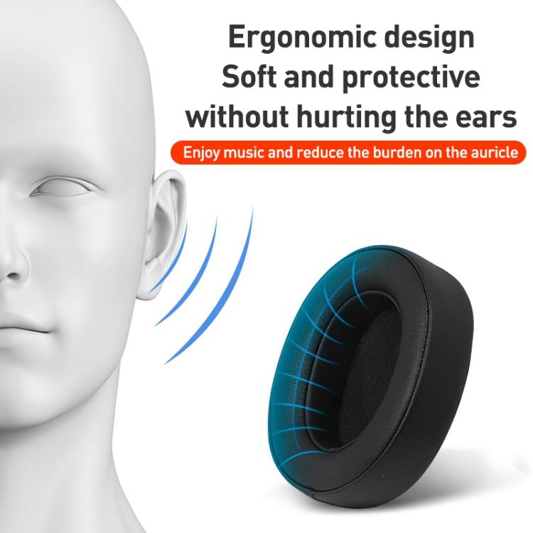 2pcs Spliced ??Skin-friendly Cotton Earphone Replacement Earpads Pads For Sony WH-1000XM5(Black) by bashfashion