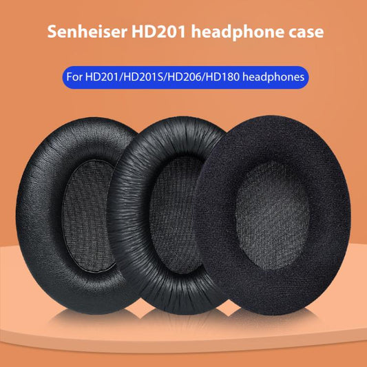 2pcs Snap-on Replacement Earpads For Sennheiser HD201 / HD201S / HD180 / HD418 / HD419 / HD421 / HD428 / HD429 / HD438 / HD439 / HD448 / HD450, Material:Flannel(Black) by bashfashion