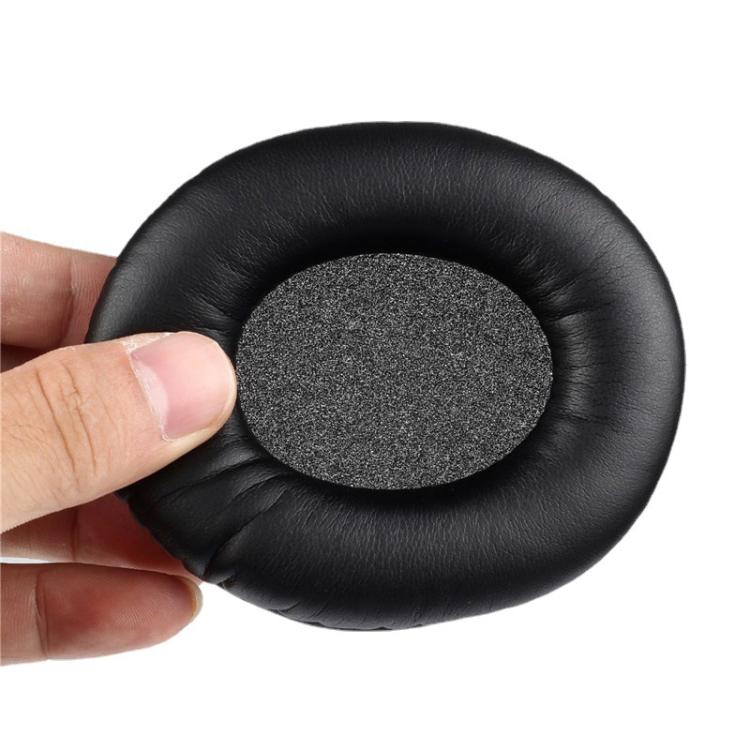 2pcs Insert Protein Leather Replacement Earpads For Sennheiser HD435 / HD415 / HD465 / HD485(Black) by bashfashion