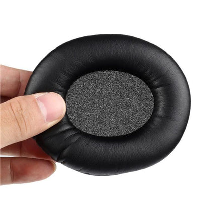 2pcs Insert Protein Leather Replacement Earpads For Sennheiser HD435 / HD415 / HD465 / HD485(Black) by bashfashion