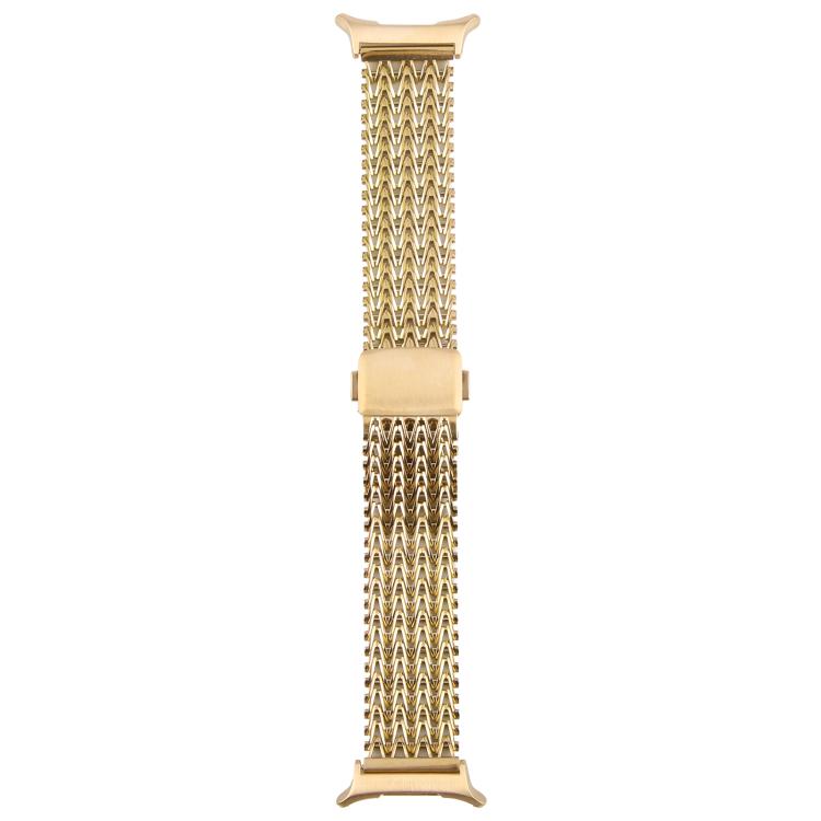 For Samsung Galaxy Watch Ultra 47mm / Ultra 2025 Magnetic Snap Clasp Steel Mesh Metal Watch Band(Gold) by bashfashion