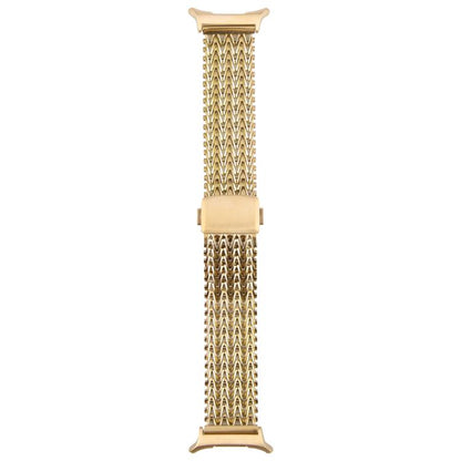 For Samsung Galaxy Watch Ultra 47mm / Ultra 2025 Magnetic Snap Clasp Steel Mesh Metal Watch Band(Gold) by bashfashion