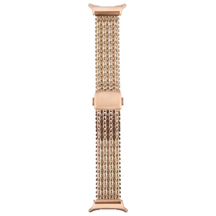 For Samsung Galaxy Watch Ultra 47mm / Ultra 2025 Magnetic Snap Clasp Steel Mesh Metal Watch Band(Rose Gold) by bashfashion