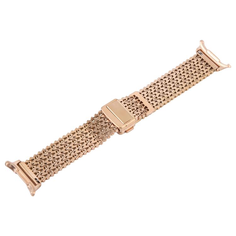 For Samsung Galaxy Watch Ultra 47mm / Ultra 2025 Magnetic Snap Clasp Steel Mesh Metal Watch Band(Rose Gold) by bashfashion