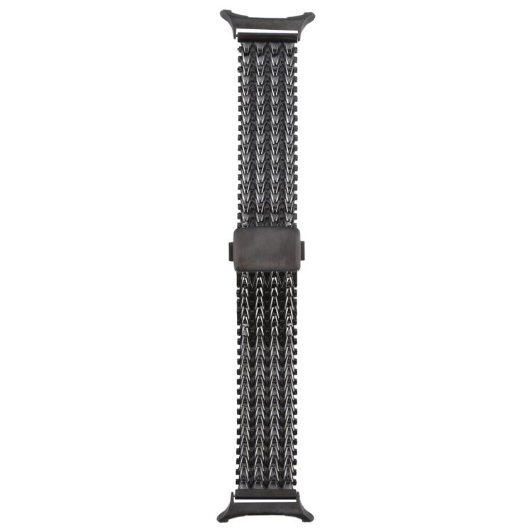 For Samsung Galaxy Watch Ultra 47mm / Ultra 2025 Magnetic Snap Clasp Steel Mesh Metal Watch Band(Black) by bashfashion