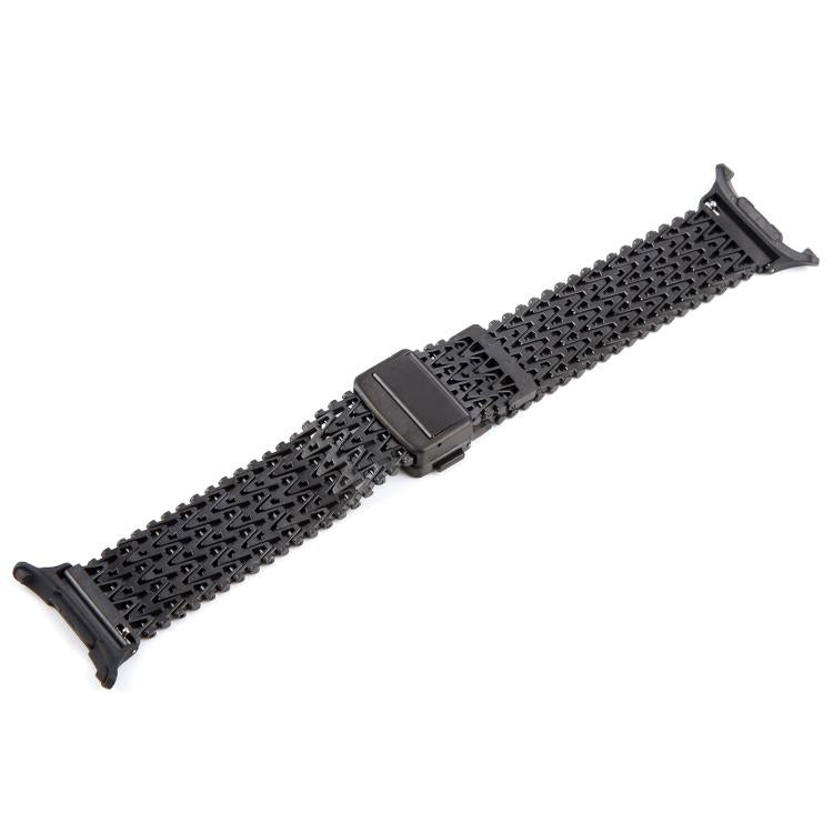 For Samsung Galaxy Watch Ultra 47mm / Ultra 2025 Magnetic Snap Clasp Steel Mesh Metal Watch Band(Black) by bashfashion