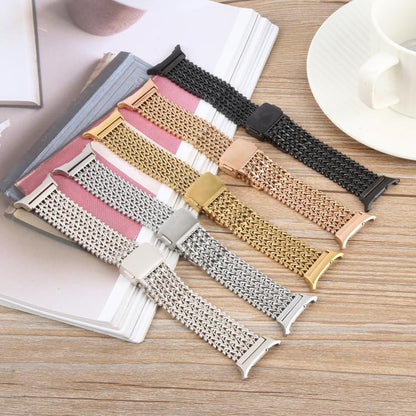 For Samsung Galaxy Watch Ultra 47mm / Ultra 2025 Magnetic Snap Clasp Steel Mesh Metal Watch Band(Starlight Color) by bashfashion