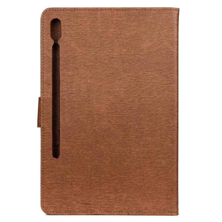 For Samsung Galaxy Tab S6 T860 / T865 Butterfly Flower Embossing Pattern Horizontal Flip Leather Case with Holder & Card Slots & Wallet(Brown) by bashfashion