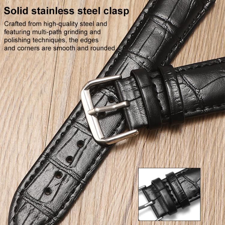 For Fitbit Charge 4 / 3 18mm xDfind Bamboo Texture Pin Buckle Leather Watch Band(White) by xDfind