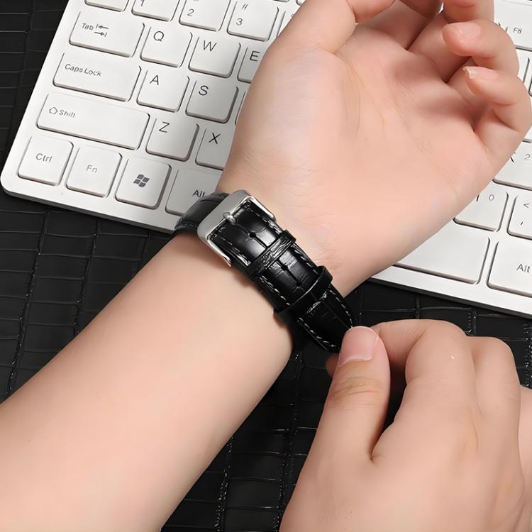 For Samsung Galaxy Watch Ultra / Ultra 2025 22mm xDfind Bamboo Texture Pin Buckle Leather Watch Band(White) by xDfind