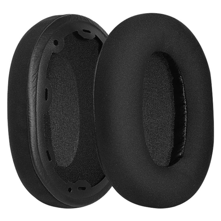 2pcs Ice Silk Cloth Earphone Replacement Earpads Pads For Sony INZONE H9 / H7 / WH-G900N(Black) by bashfashion