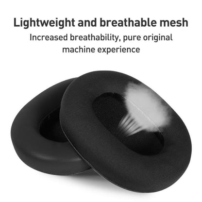 2pcs Ice Silk Cloth Earphone Replacement Earpads Pads For Sony INZONE H9 / H7 / WH-G900N(Black) by bashfashion