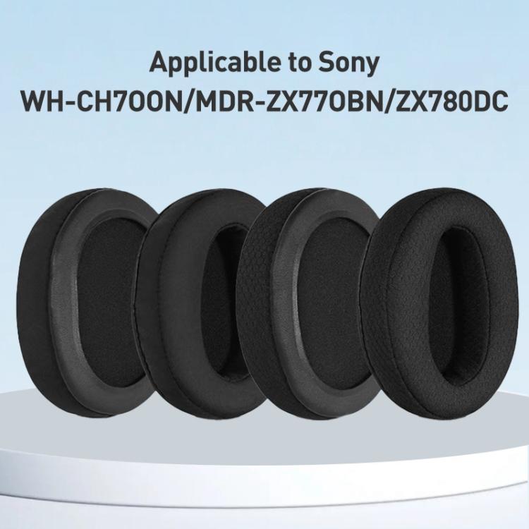 2pcs Football Net Earphone Replacement Earpads Pads For Sony WH-CH700N / MDR-ZX780 / ZX770(Black) by bashfashion