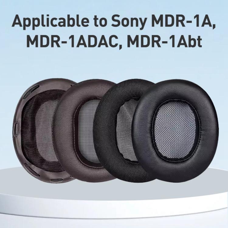 1 Pair Ice Silk Cloth Earphone Replacement Earpads Pads For Sony MDR-1A / MDR-1ADAC(Black) by bashfashion