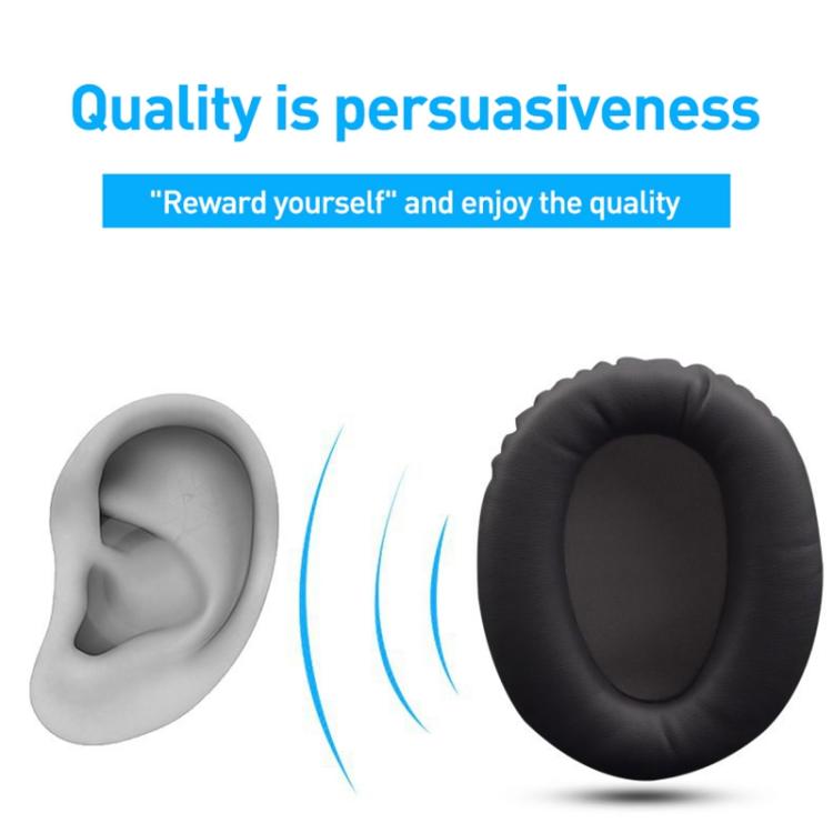 2pcs Ice Silk Cloth Earphone Replacement Earpads Pads For Sony MDR-1AM2(Black) by bashfashion