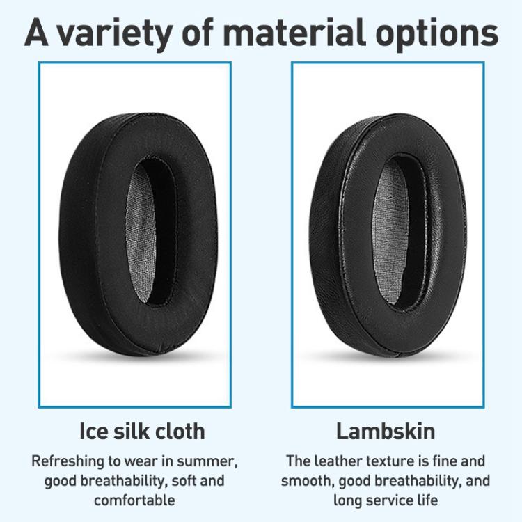 2pcs Lambskin Earphone Replacement Earpads Pads For Sony MDR-1AM2(Black) by bashfashion