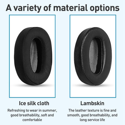 2pcs Lambskin Earphone Replacement Earpads Pads For Sony MDR-1AM2(Black) by bashfashion