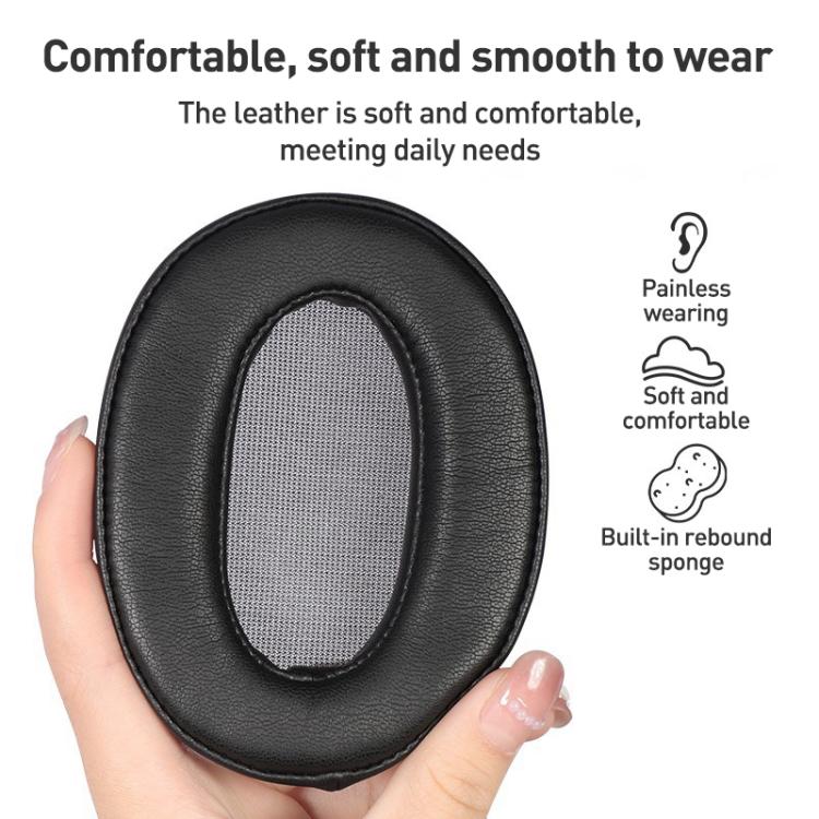 2pcs Lambskin Earphone Replacement Earpads Pads For Sony MDR-1AM2(Black) by bashfashion