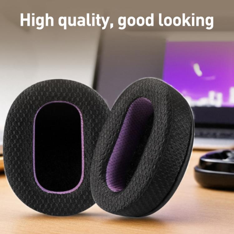 2pcs Magic Ice Skin Earphone Replacement Earpads Pads For Sony WH-CH710N / WH-CH720N(Black Purple) by bashfashion
