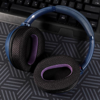 2pcs Magic Ice Skin Earphone Replacement Earpads Pads For Sony WH-CH710N / WH-CH720N(Black Purple) by bashfashion