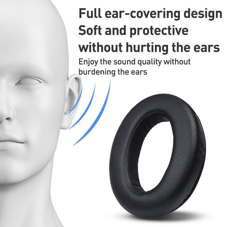 2 Pack Skin-friendly Cotton Earphone Replacement Earpads Pads For Sony WH-XB910N(Black) by bashfashion