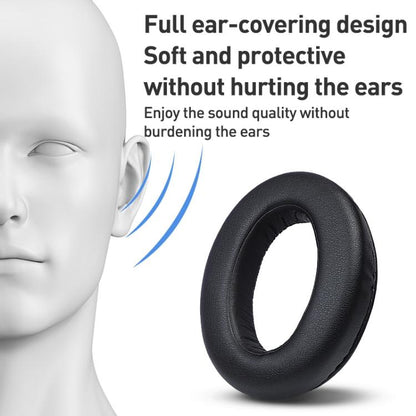 2 Pack Skin-friendly Cotton Earphone Replacement Earpads Pads For Sony WH-XB910N(Black) by bashfashion