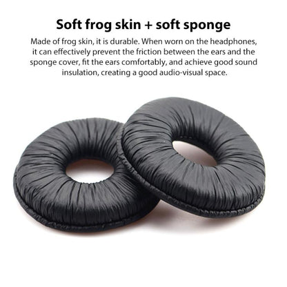 2pcs Insert Replacement Earpads For Panasonic RP-DJ1200 / RP-DJ1205 / RP-DJ1210, Material:Protein Leather(Black) by bashfashion