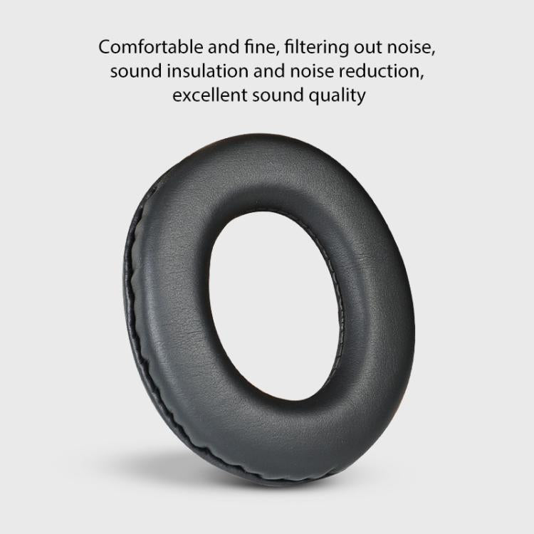 2pcs Insert Protein Leather Replacement Earpads For Panasonic RP-HTX7 / RP-HTX7A / RP-HTX9 / HTX80(Black) by bashfashion