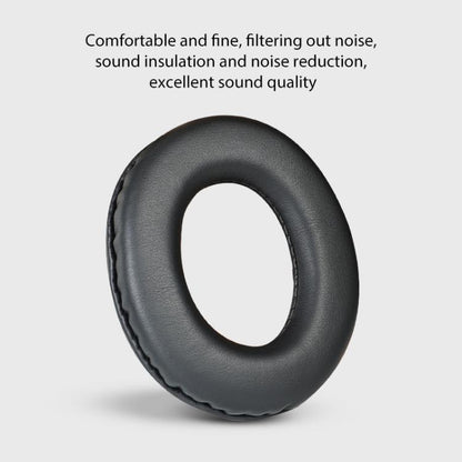 2pcs Insert Protein Leather Replacement Earpads For Panasonic RP-HTX7 / RP-HTX7A / RP-HTX9 / HTX80(Black) by bashfashion