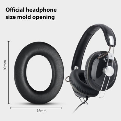 2pcs Insert Protein Leather Replacement Earpads For Panasonic RP-HTX7 / RP-HTX7A / RP-HTX9 / HTX80(Black) by bashfashion